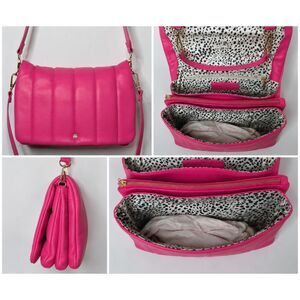 Mali + Lili Hot Pink Puffer Crossbody Bag w/ So Much Room!